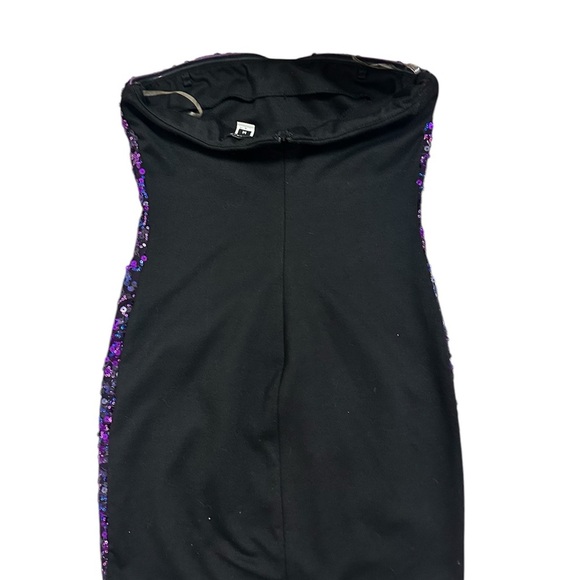 Nikibiki Purple and Black Sequin Strapless Dress Medium - Picture 3 of 8